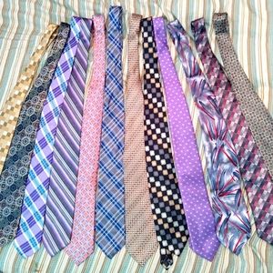 12-ROBERTO VILLINI DESIGNER "HANDMADE" SILK TIES